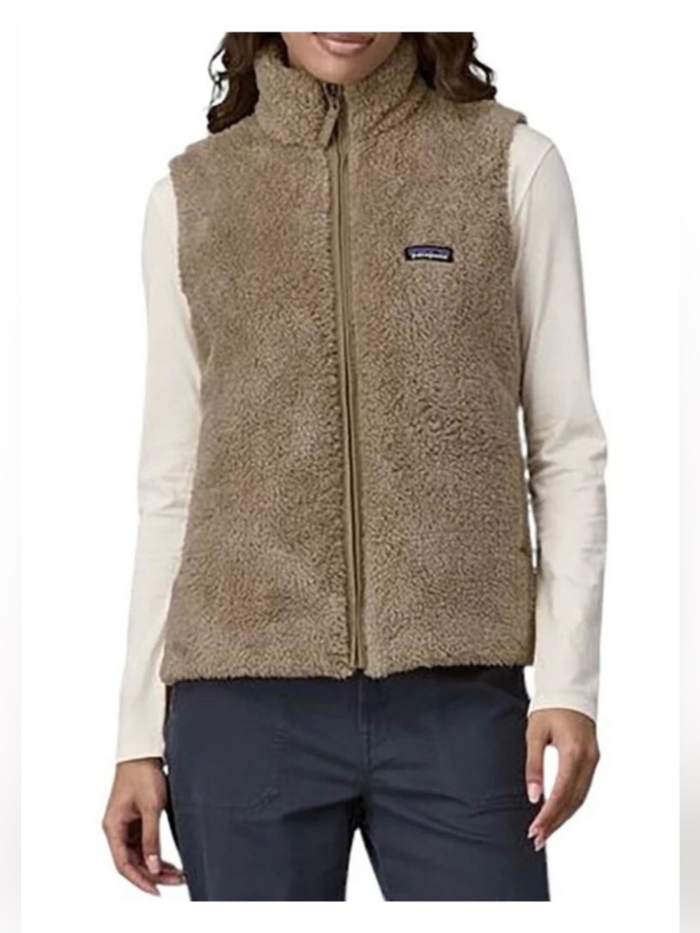 Patagonia Women's Taupe High-Pile Fleece Vest
